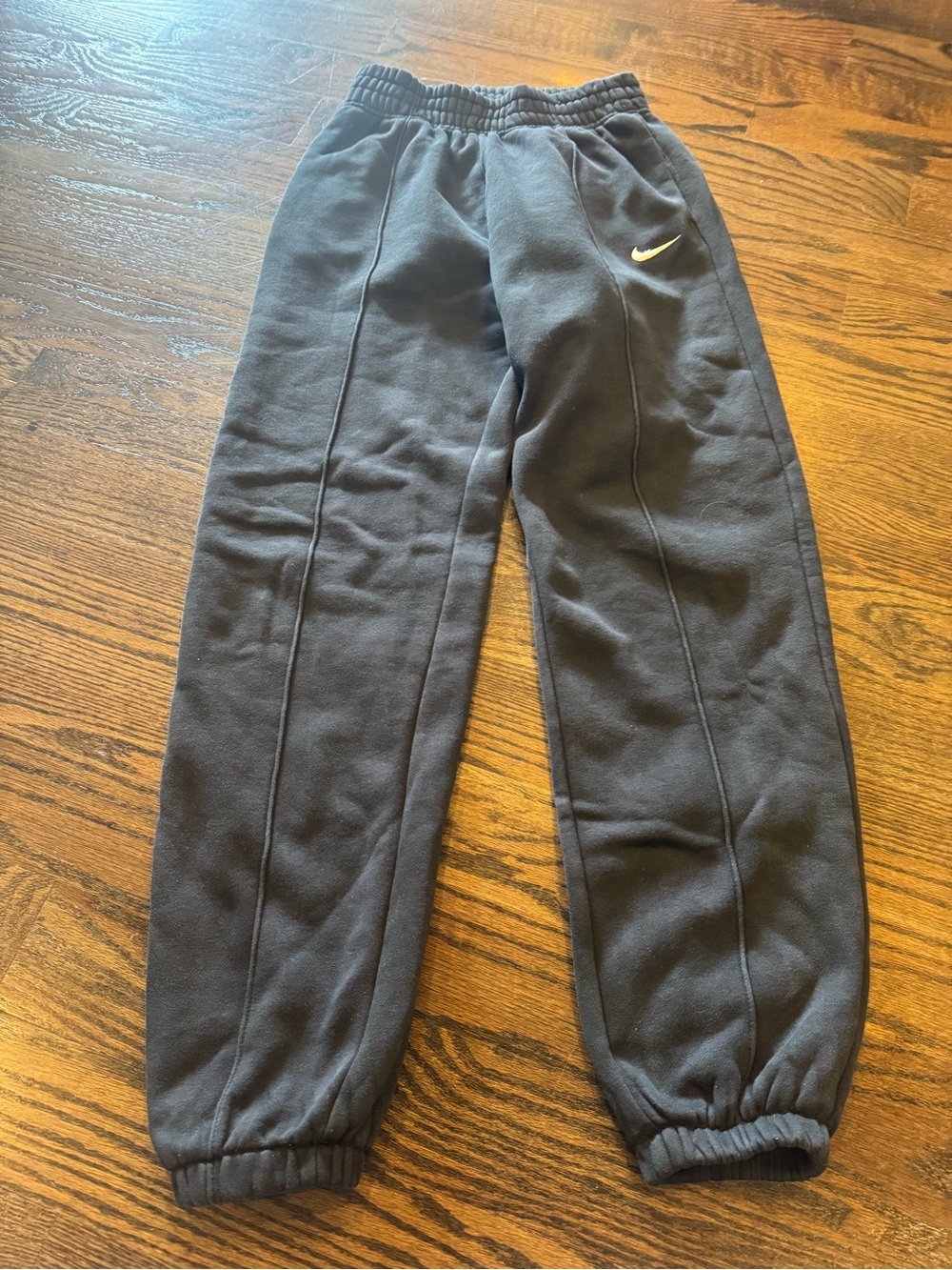 Nike Black Jogger Sweatpants with White Swoosh